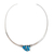 Halskette mit Howlith-Kragen - Halskette mit blauen Howlith-Anhängern aus Brasilien