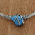 Howlite collar necklace, 'Refined Queen' - Blue Howlite Pendant Collar Necklace from Brazil