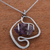 Amethyst pendant necklace, 'Crystalline Magic' - Amethyst Pendant Collar Necklace form Brazil