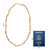 Calcite long beaded necklace, 'Sunny Beach' - Long Yellow Calcite Beaded Necklace from Brazil