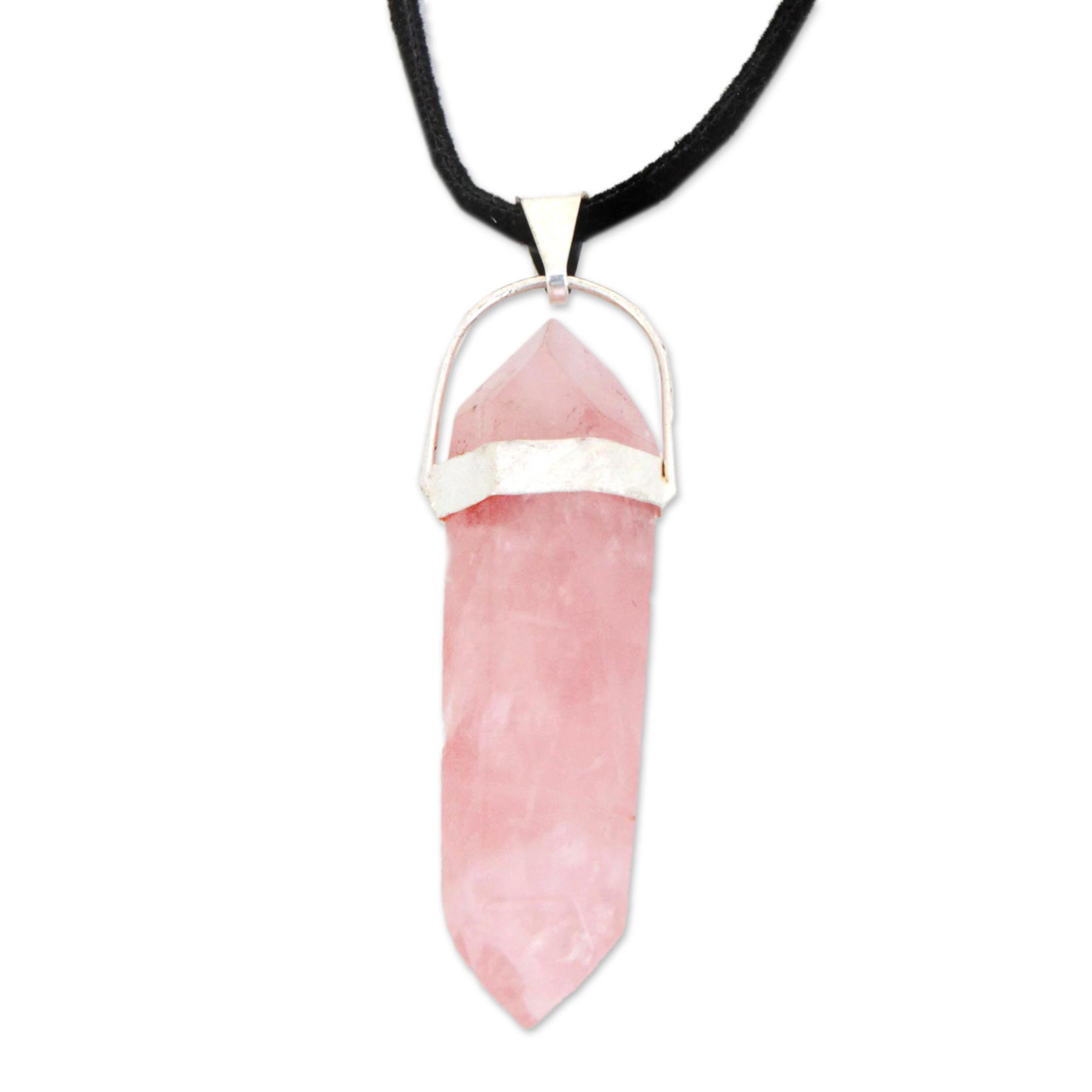 pink crystal pendant necklace