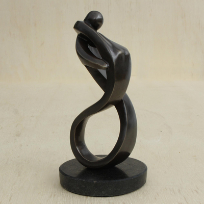 Bronze sculpture, 'Love For Ever' - Handcrafted Love-Themed Bronze Sculpture from Brazil