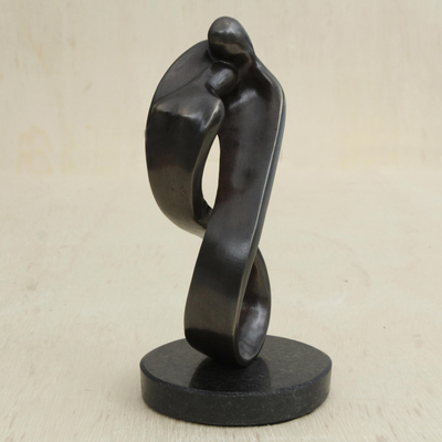 Bronze sculpture, 'Love For Ever' - Handcrafted Love-Themed Bronze Sculpture from Brazil