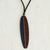 Men's wood pendant necklace, 'Surfer's Soul' - Men's Surfboard-Shaped Wood Pendant Necklace from Brazil thumbail