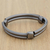 Stainless steel stretch wristband bracelet, 'Modern Dignity' - Stainless Steel Stretch Wristband Bracelet from Brazil (image 2) thumbail