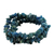Stretch-Armbänder aus Apatitperlen, 'Naturally Oceanic' (3er-Set) - Ein Set Strecharmbänder mit drei Perlen aus Apatit aus Brasilien