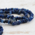 Kyanite beaded long necklace, 'Deep Infatuation' - Natural Blue Kyanite Beaded Long Necklace from Brazil (image 2c) thumbail