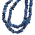 Kyanite beaded long necklace, 'Deep Infatuation' - Natural Blue Kyanite Beaded Long Necklace from Brazil (image 2d) thumbail