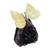 Gemstone sculpture, 'Honeyed Butterfly' - Gemstone Butterfly Sculpture in Honey Calcite and Amethyst (image 2a) thumbail