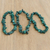 Malachite beaded stretch bracelets, 'Green Trio' (set of 3) - Set of Three Malachite Beaded Stretch Bracelets from Brazil