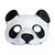 Leather mask, 'Panda Face' - Handcrafted Leather Panda Mask from Brazil (image 2a) thumbail