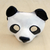 Leather mask, 'Panda Face' - Handcrafted Leather Panda Mask from Brazil (image 2c) thumbail