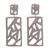 Pendientes colgantes de plata - Pendientes colgantes rectangulares de plata de Brasil