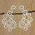 Silver drop earrings, 'Fantastic Clouds' - Spiral Motif Silver Drop Earrings Crafted in Brazil