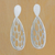 Silberne Tropfenohrringe - Tropfenförmige silberne Ohrhänger aus Brasilien