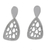 Pendientes colgantes de plata - Aretes colgantes de plata con forma de gota de Brasil