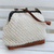 Cotton shoulder bag, 'Ivory Aura' - Crocheted Cotton Shoulder Bag in Ivory from Brazil thumbail