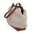 Cotton shoulder bag, 'Ivory Aura' - Crocheted Cotton Shoulder Bag in Ivory from Brazil (image 2b) thumbail