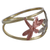 Gold band ring, 'Dragonfly Encounter' - Yellow Rose and White Gold Dragonfly Band Ring from Brazil (image 2g) thumbail