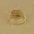 Gold cocktail ring, 'Tricolor Waves' - 10k Gold Wave Motif Cocktail Ring from Brazil (image 2c) thumbail