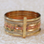 Gold band ring, 'Textured Paths' - Handcrafted 10k Gold Wide Band Ring from Brazil thumbail