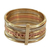 Gold band ring, 'Textured Paths' - Handcrafted 10k Gold Wide Band Ring from Brazil (image 2a) thumbail