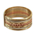 Gold band ring, 'Textured Paths' - Handcrafted 10k Gold Wide Band Ring from Brazil (image 2d) thumbail