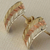Gold drop earrings, 'Zigzag Elegance' - Tricolor 10k Gold Drop Earrings from Brazil (image 2b) thumbail