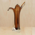 Handblown art glass vase, 'Earthen Splash' - Handblown Art Glass Decorative Vase in Brown from Brazil (image 2b) thumbail