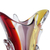 Handblown art glass vase, 'Early Blossoms' - Red and Purple Blown Glass Vase with Yellow Accents (image 2c) thumbail