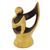 Bronze-Skulptur, 'Troubadour'. - Brasilianische Sänger-Skulptur aus polierter und oxidierter Bronze