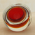 Art glass sculpture, 'Fireball' - Red-Orange Murano-Inspired Art Glass Sculpture thumbail