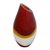 Art glass decorative vase, 'Fiery Droplet' - Red-Orange Murano-Inspired Art Glass Decorative Vase (image 2c) thumbail