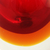 Art glass decorative vase, 'Fiery Droplet' - Red-Orange Murano-Inspired Art Glass Decorative Vase (image 2e) thumbail