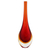 Art glass decorative vase, 'Arrested Flame' - Red-Orange Murano-Inspired Art Glass Decorative Vase (image 2a) thumbail