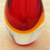 Art glass decorative vase, 'Arrested Flame' - Red-Orange Murano-Inspired Art Glass Decorative Vase (image 2c) thumbail