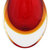 Art glass decorative vase, 'Arrested Flame' - Red-Orange Murano-Inspired Art Glass Decorative Vase (image 2d) thumbail