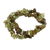 Garnet strand stretch bracelets, 'Garnet Glory in Green' (set of 3) - Green Garnet Beaded Stretch Bracelets (Set of 3)