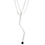 Halskette mit Anhänger aus Achat und Sterlingsilber - Halskette mit Blitzanhänger aus Sterlingsilber und schwarzem Achat