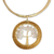 Auffällige Halskette aus vergoldetem Quarz und goldenem Gras, 'Ätherischer Baum' - Statement-Halskette aus goldenem Gras mit Baum-Anhänger aus Quarz