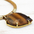 Gold plated tiger's eye and golden grass statement necklace, 'Smolder' - Tiger's Eye Pendant with Golden Grass Cord Necklace (image 2c) thumbail