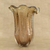 Dekorative Kunstglasvase, 'Knospende Schönheit'. - Braune mundgeblasene Kunstglasvase im Murano-Stil aus Brasilien