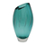 Decorative art glass vase, 'Amazon Dream' - Brazilian Artisan Made Green Murano Inspired Art Glass Vase
