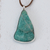Amazonite pendant necklace, 'Sea Drop' - Amazonite Pendant Necklace with Long Leather Cord thumbail