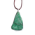 Amazonite pendant necklace, 'Sea Drop' - Amazonite Pendant Necklace with Long Leather Cord (image 2a) thumbail