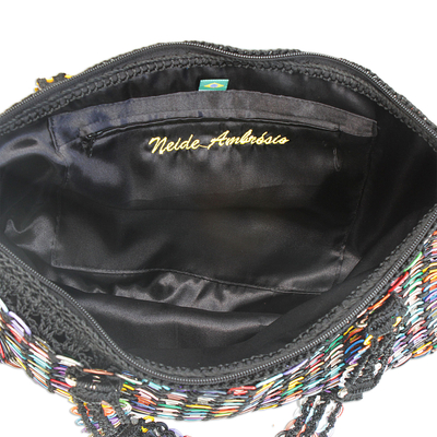 Recycled soda pop-top sling bag, 'Fanciful Colors' - Recycled Multicolor Aluminum Soda Pop-Top Sling Bag