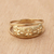 anillo de banda de oro - Anillo de banda de oro de 10k con motivo de estrella de Brasil