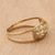 Gold band ring, 'Starry Glisten' - Star Motif 10k Gold Band Ring from Brazil (image 2b) thumbail