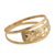 Gold band ring, 'Starry Glisten' - Star Motif 10k Gold Band Ring from Brazil (image 2c) thumbail