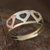 Gold band ring, 'Tricolor Hearts' - Heart Motif 10k Gold Band Ring from Brazil thumbail